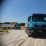 Beide Kipper auf Baustelle